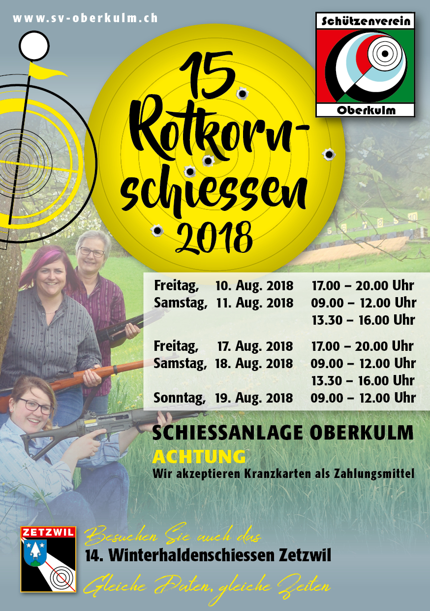 Rotkornschiessen 2018 Titelseite